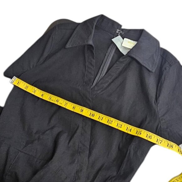 Anthropologie Maeve The Colette Wrap Jumpsuit - Black, Size 12P, Wide Leg - Picture 4 of 11